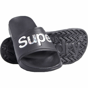 Superdry HOLO INFIL POOL SLIDE černá 36/37 - Dámské pantofle