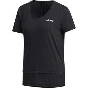 adidas WOMEN ESSENTIAS MATERIAL MIX TEE černá M - Dámské tričko