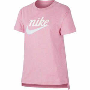 Nike NSW TEE DPTL SCRIPT FUTURA G Dívčí tričko, růžová, velikost L