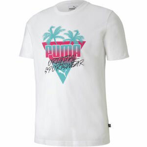 Puma SUMMER PALMS GRAPHIC TEE  S - Pánské triko