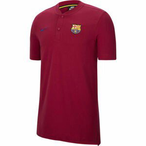 Nike FC BARCELONA SPORTSWEAR Pánské fotbalové polotričko, vínová, veľkosť S