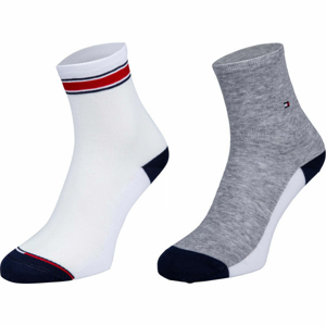 Tommy Hilfiger WOMEN SHORT SOCK 2P TRANSLUCENT bílá 35-38 - Dámské ponožky