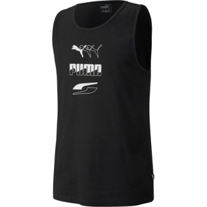 Puma REBEL TANK Pánský nátělník, Černá,Bílá, velikost L