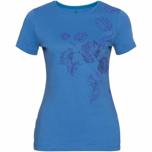 Odlo WOMEN'S T-SHIRT CREW NECK S/S KUMANO PRINT modrá S - Dámské tričko