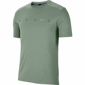 Nike DRY MILER SS TECH PO FF M zelená 2XL - Pánské tréninkové tričko