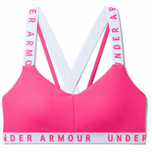 Under Armour WORDMARK STRAPPY SPORLETTE Dámská podprsenka, Růžová,Bílá, velikost