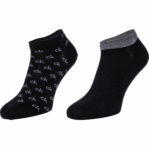 Calvin Klein MEN LINER 2P ALL OVER CK LOGO EDUARDO Pánské ponožky, černá, velikost 43-46