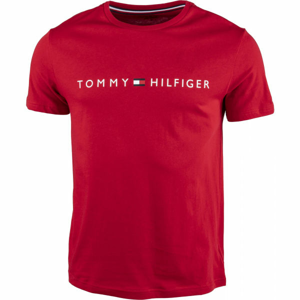 Tommy Hilfiger CN SS TEE LOGO Pánské tričko, vínová, velikost L