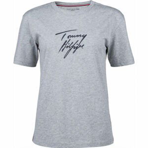 Tommy Hilfiger CN TEE SS LOGO Dámské tričko, šedá, velikost XS