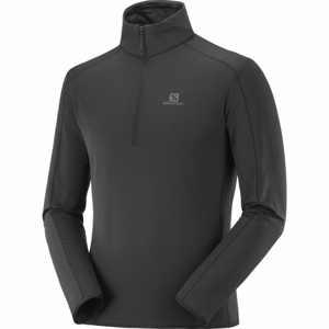 Salomon OUTRACK HALF ZIP MID M Pánská mikina, Černá,Šedá, velikost XXL