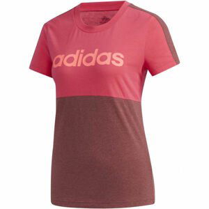 adidas COLORBLOCK TEE Dámské tričko, vínová, velikost