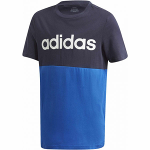 adidas YB LINEAR COLORBLOCK TEE černá 128 - Juniorské triko