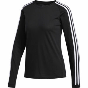 adidas 3 STRIPES LONGSLEEVE Dámské sportovní tričko, Černá,Bílá, velikost L