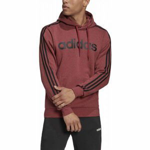 adidas ESSENTIAL 3S Pánská mikina, Vínová,Černá, velikost XL