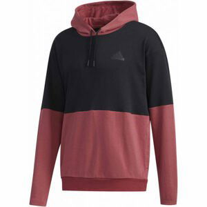 adidas NEW AUTHENTIC HOODED SWEATSHIRT Pánská mikina, Vínová,Černá, velikost