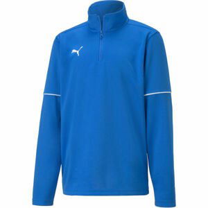 Puma TEAMGOAL 1 4 ZIP TOP CORE JR Chlapecká mikina, modrá, velikost 164