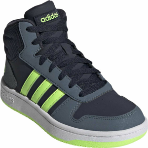 adidas HOOPS MID 2.0 K Dětské volnočasové tenisky, Zelená, velikost 3.5