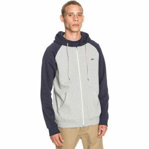 Quiksilver EVERYDAY ZIP Pánská mikina, Šedá,Tmavě šedá, velikost M