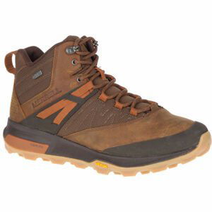 Merrell ZION MID WP Pánské outdoorové boty, Hnědá,Tmavě šedá, velikost 9.5