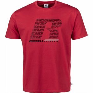 Russell Athletic S/S CREWNECK TEE SHIRT Pánské tričko, Červená,Černá, velikost