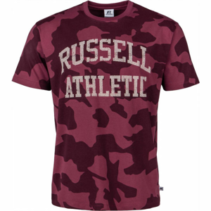 Russell Athletic S/S CREWNECK TEE SHIRT vínová L - Pánské tričko