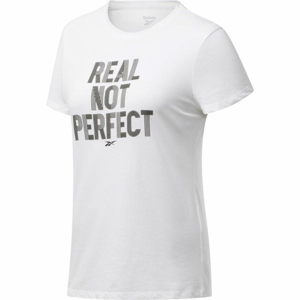 Reebok TE GRAPHIC TEE REAL Dámské tričko, bílá, veľkosť XS