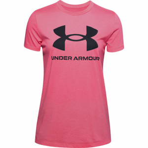 Under Armour LIVE SPORTSTYLE GRAPHIC SS Dámské triko, Růžová,Černá, velikost