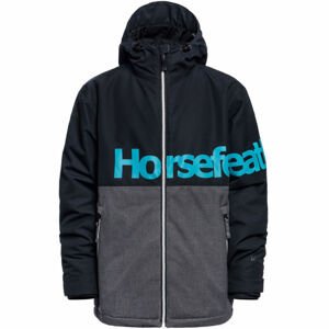 Horsefeathers OLIVER YOUTH JACKET Chlapecká lyžařská/snowboardová bunda, Černá,Tmavě šedá,Tyrkysová, velikost L