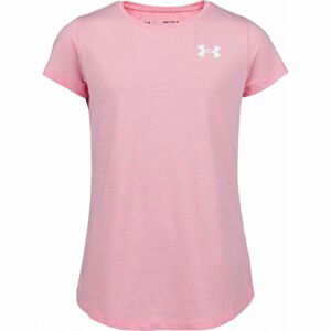 Under Armour LIVE SS CREW Dívčí triko, Růžová,Stříbrná, velikost S