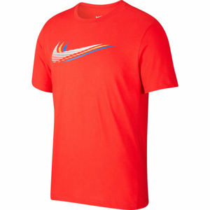 Nike NSW SS TEE SWOOSH M Pánské tričko, oranžová, velikost XL
