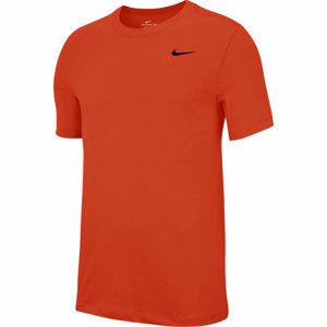 Nike DRY TEE DFC CREW SOLID M Pánské tréninkové tričko, Oranžová,Černá, velikost