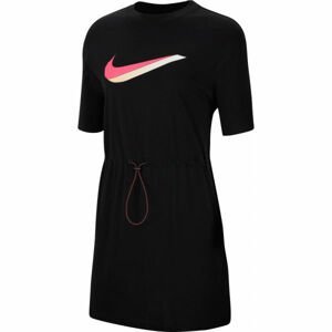 Nike NSW ICN CLSH DRESS SS W Dámské šaty, černá, velikost M