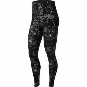 Nike NSW ICN CLSH TIGHT AOP W Černá L - Dámské legíny