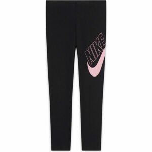 Nike NSW FAVORITES GX LEGGING G Dívčí legíny, Černá,Růžová, velikost L