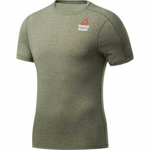 Reebok RC AC + COTTON TEE GAMES Pánské triko, khaki, velikost XXL