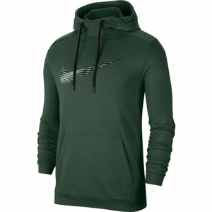 Nike DRY HOODIE PO SWOOSH M tmavě zelená S - Pánská mikina