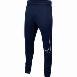 Nike THERMA GFX TAPR PANT B Chlapecké tréninkové kalhoty, tmavě modrá, velikost M