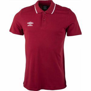 Umbro FW PIQUE POLO Pánské polo triko, vínová, velikost L