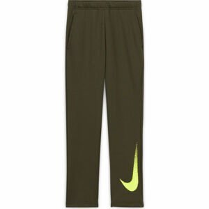 Nike DRY FLEECE Chlapecké kalhoty, khaki, veľkosť XL