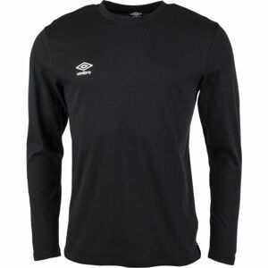 Umbro FW SMALL LOGO LS TEE Pánské triko, černá, velikost M