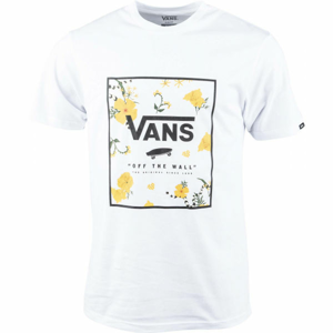 Vans MN PRINT BOX Pánské tričko, Bílá,Černá,Žlutá, velikost