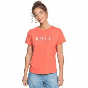Roxy EPIC AFTERNOON WORD Dámské tričko, Oranžová,Bílá, velikost