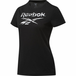 Reebok TE GRAPHIC TEE STACK LOGO Dámské tričko, černá, veľkosť XL