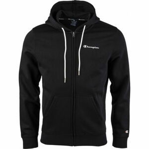 Champion HOODED FULL ZIP SWEATSHIRT Pánská mikina, Černá,Bílá, velikost M