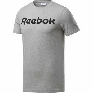 Reebok GRAPHIC SERIES REEBOK LINEAR READ TEE Pánské triko, Šedá,Černá, velikost