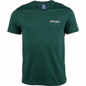 Champion CREWNECK T-SHIRT Pánské tričko, tmavě zelená, velikost S