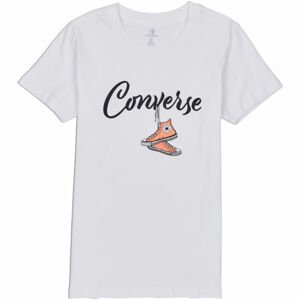Converse HANGIN OUT CHUCK CLASSIC TEE Dámské tričko, bílá, velikost XS