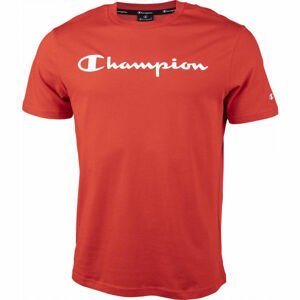 Champion CREWNECK T-SHIRT Pánské tričko, Červená,Bílá, velikost XXL