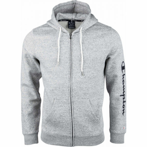 Champion HOODED FULL ZIP SWEATSHIRT Pánská mikina, šedá, velikost L