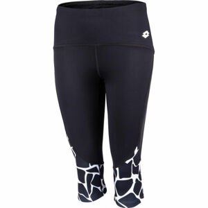 Lotto VABENE W III LEGGING MID PRT 1 PL Dámské sportovní legíny, Černá,Bílá, velikost S